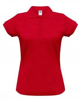 Женская рубашка-поло красная