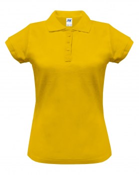 Женская рубашка-поло желтая 