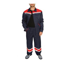 Костюм рабочий “Профи" (куртка и брюки), синий с красными вставками, Грета Чшк