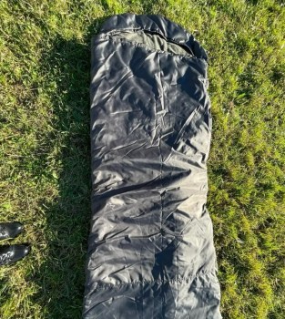 Спальный мешок с капюшоном на синтепоне и флисе до -20°C (хаки, олива, пиксель) 200х85 см