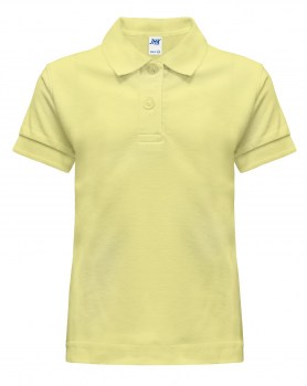 Детская футболка-поло светло-желтая