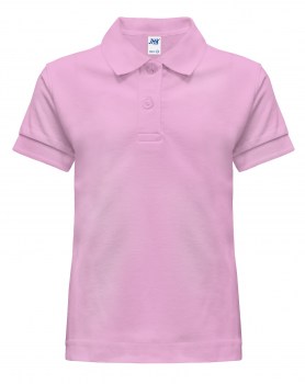 Детская футболка-поло розовая