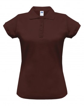 Женская рубашка-поло коричневая