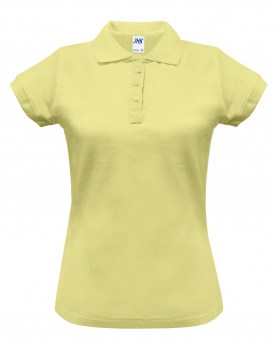 Женская рубашка-поло светло-желтая