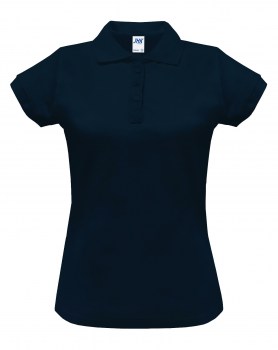 Женская рубашка-поло темно-синяя
