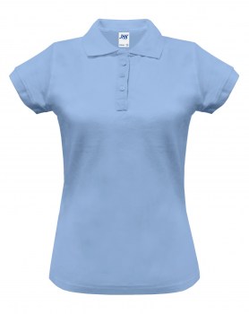 Женская рубашка-поло голубая