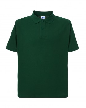 Мужская рубашка-поло темно-зеленая