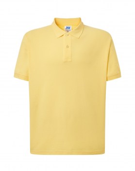 Мужская рубашка-поло светло-желтая