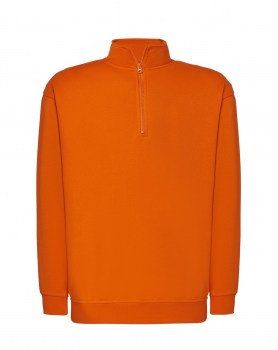 Мужской свитер с застежкой-молнией, оранжевый