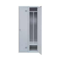 Металлический шкаф с вертикальной перегородкой двойной