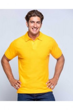 Мужская рубашка-поло желтая